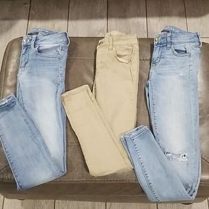 3 pairs of American Eagle pants